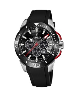 Мужские часы F20642/4 Chrono Bike из черной резины Festina, черный 8430622795411 | negro