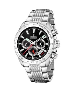 F20668/4 Timeless Хронограф Мужские часы из серебряной стали Festina, серебро 8430622814686 | plata