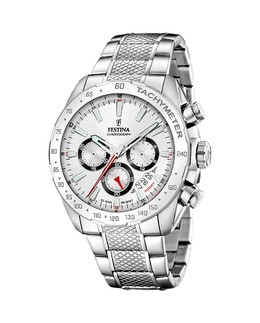 F20668/1 Мужские часы Timeless Chronograph из серебряной стали Festina, серебро 8430622814648 | plata