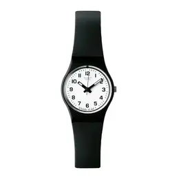 Какие-то новые часы с черным пластиковым ремешком Swatch, черный 18837 | negro