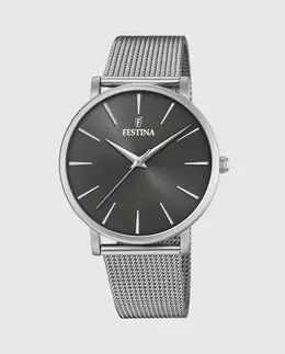 F20475/4 Женские часы Boyfriend из серебряной стали Festina, серебряный 23925 | plata