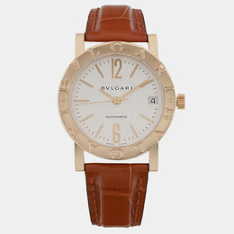 B Bulgari BB33GL - 18K Yellow Gold, White Dial Automatic Women's Watch
