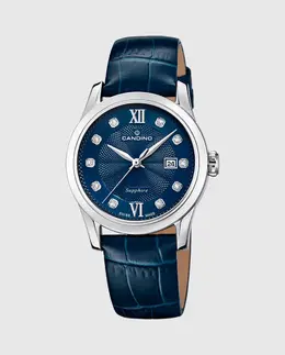 C4736/2 Lady Elegance синие кожаные женские часы Candino, синий 25970 | azul
