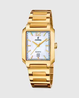 Женские часы F20680/2 On The Square из золотой стали Festina, золотой 34627 | oro