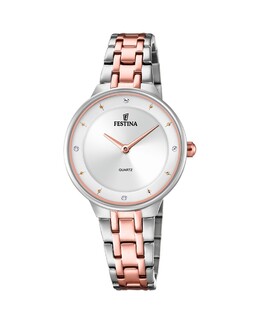 Женские часы F20626/1 Mademoiselle из двухцветной стали Festina, серебро 8430622787782 | plata