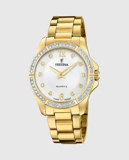 F20596/1 Женские часы Mademoiselle из золотой стали Festina, золотой 26894 | oro