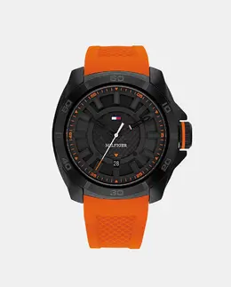 Мужские часы для виндсерфинга 1792136 черные силикон Tommy Hilfiger, оранжевый 1010664407854 | naranja