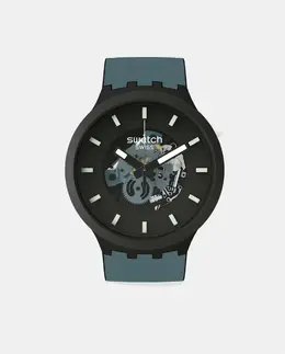 Мужские часы SB03B107 Био черный силикон Swatch, зеленый 1010645736710 | verde