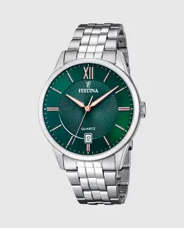 Мужские часы F20425/7 Acero Classico из серебристой стали Festina, серебряный 29043 | plata