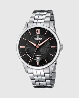 Мужские часы F20425/6 Acero Classico из серебристой стали Festina, серебряный 23925 | plata