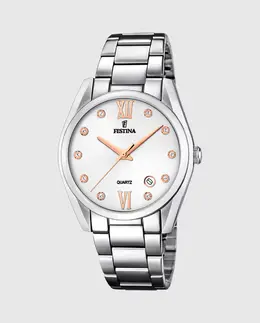 F16790/A Женские часы Boyfriend из серебряной стали Festina, серебряный 23925 | plata