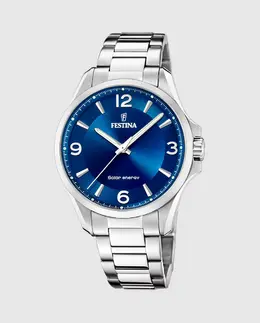 F20656/2 Solar Energy мужские часы из серебристой стали Festina, серебряный 29563 | plata