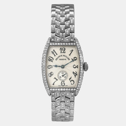 1207771 Franck Muller Curvex 1750 S6 D Manual Winding White Diamond Women's Watch