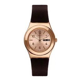 Часы Brownee с коричневым силиконовым ремешком Swatch, коричневый 18837 | marrón