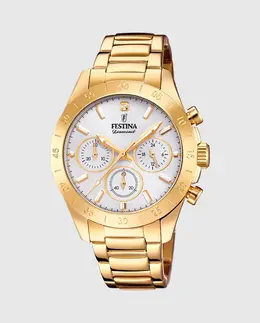 F20400/1 Женские часы Boyfriend из золотой стали Festina, золотой 23925 | oro
