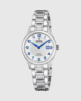 Женские часы F20068/1 Swiss Made Steel Classic серебристо-стальной корпус Festina, серебряный 8430622838101 | plata