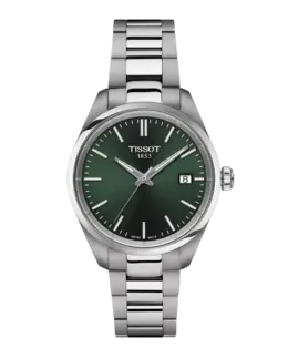 Женские часы PR100, кварцевая сталь, зеленый циферблат Tissot, серебряный 7611608318768 | plata