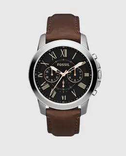 Fossil FS4813 Grant мужские часы, черный 4051432943232 | negro