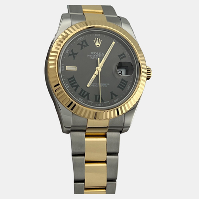 Rolex Datejust II 116333 Automatic 'Slate Wimbledon' Yellow Gold 1220551 (yellow, arb25617)