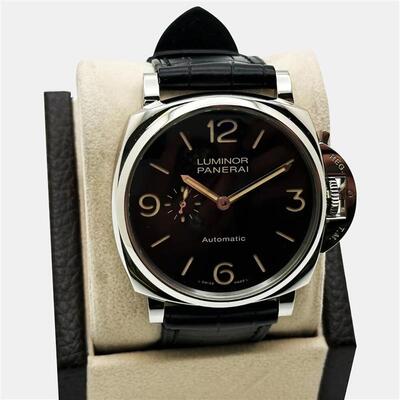 Panerai Luminor Due Men's Automatic Stainless Steel Black Dial Watch PAM00674 1221897 (black, arb25743)