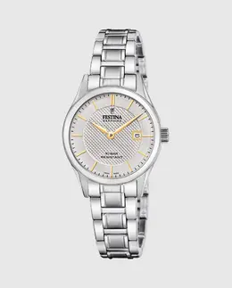 Женские часы F20068/4 Swiss Made Steel Classic серебристо-стальной корпус Festina, серебряный 8430622838149 | plata