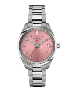 Женские часы PR100, кварцевая сталь, розовый циферблат Tissot, серебряный 7611608318744 | plata