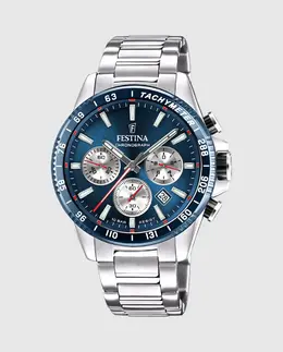 F20560/2 Часы мужские с хронографом Timeless из серебристой стали Festina, серебряный 8430622776922 | plata