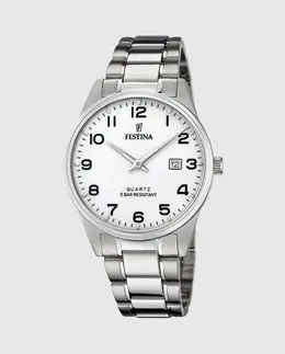 Мужские часы F20511/1 Classic Steel серебристо-стальные Festina, серебряный 8430622761300 | plata
