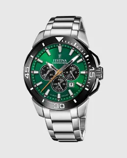 F20641/A Chrono Bike мужские часы в серебристой стали Festina, серебряный 8430622817540 | plata