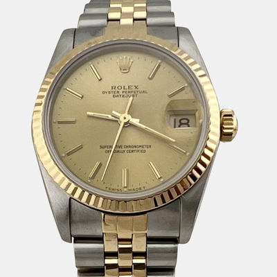 Rolex Datejust 68273 Stainless Steel Men's Wristwatch (Ref.1221285) (yellow, arb25860)
