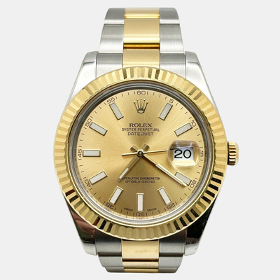 Rolex Datejust II 1221970 Automatic Champagne Dial with Yellow Gold Accents (yellow, arb25699)