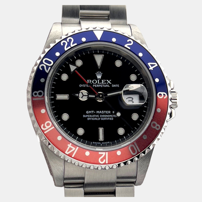 Rolex GMT-Master II 16710 - Men's Automatic Stainless Steel Watch with Pepsi Bezel 1221918 (black, arb26056)