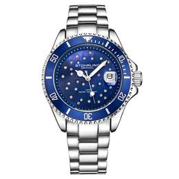 Часы женские Stuhrling, серебряный/синий 6541609238588 | silver/blue