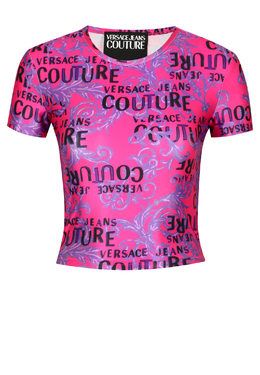 VERSACE JEANS COUTURE: Розовая футболка 