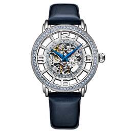 Часы женские Stuhrling, серебряный/синий 6541608714300 | silver/blue