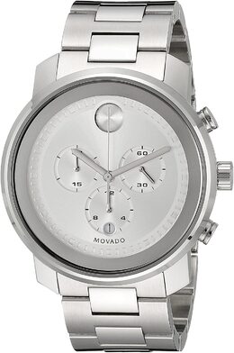Мужские кварцевые часы Movado 44 мм, серебряный 7916304957500 | silver