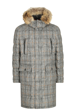 ISAIA: Серый пуховик 