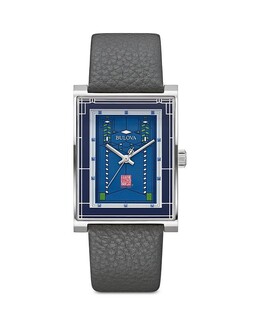 Часы Bulova Frank Lloyd Wright Robie House, 30,5 мм, синий 4743873 | blue/gray