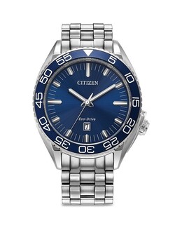 Роскошные спортивные часы Citizen Eco-Drive Sport, 42 мм, синий 4698345 | blue/silver