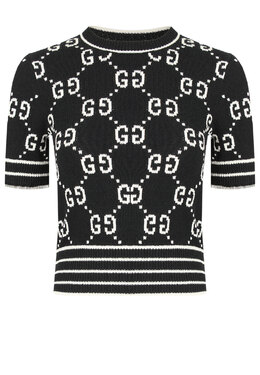 GUCCI: Чёрная футболка 