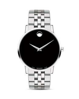 Классические часы Movado Museum из нержавеющей стали, 40 мм, серебряный 3092778 | black/silver