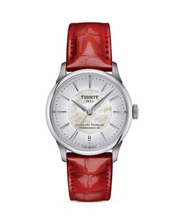 Часы Chemin des Tourelles Powermatic 80, 34 мм Tissot, цвет Silver 4707073 | silver/red