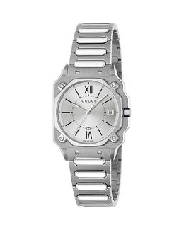 Часы G-Flat, 30 мм Gucci, серебряный 5378443 | silver