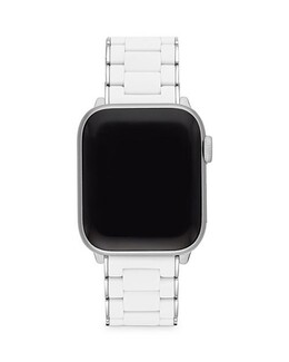 Apple Watch Сменный браслет в силиконовой оболочке, 38-49 мм Michele, цвет Multi 4284844 | white/silver