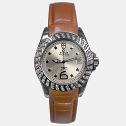 Tudor Prince Date 79430P Automatic Silver diamonds Stainless Steel Women's Wristwatch 39 mm 1234812