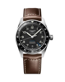Часы Longines Spirit Zulu Time, 39 мм, черный 5005510 | black/brown