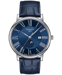 Мужские часы Carson Premium Gent Moonphase с синим кожаным ремешком, 40 мм Tissot 13458673 | blue