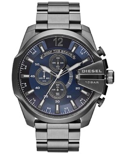 Мужские часы-хронограф Mega Chief из бронзы с ионным покрытием, браслет из нержавеющей стали, 59x51 мм, DZ4329 Diesel 1607045 | gunmetal