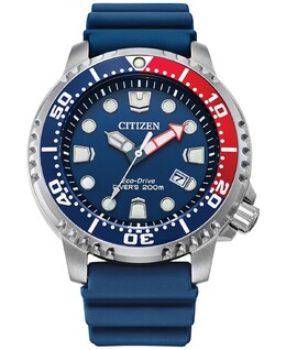 Мужские часы Eco-Drive Promaster Dive с синим ремешком, 44 мм Citizen 14316987 | blue