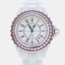 Chanel J12 Quartz Movement Ceramic Stainless Steel Women's Wristwatch Article 1219390